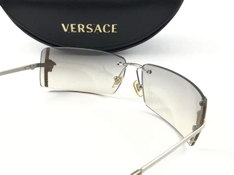 versace eyeglasses silver|versace rimless glasses.